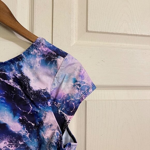 Torrid Womens NWT Ocean Wave Active Wireless Scoop Back One Piece Swimsuit Large - Picture 6 of 10